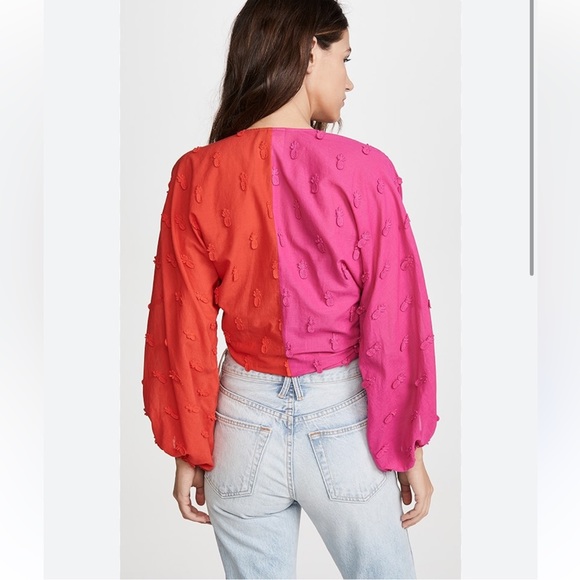 Farm Rio Pineapple Blouse Multi Size XS - Picture 3 of 5